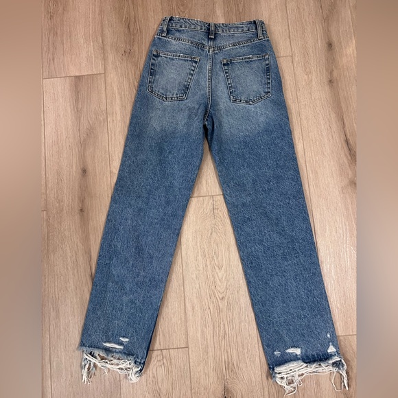 Lovers+friends Ryan High Rise Rigid Loose Straight Denim Jeans size 23 - Picture 2 of 2